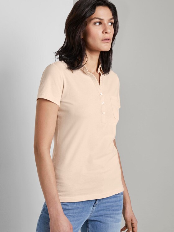 Basic polo shirt met borstzak - Vrouwen - soft vanilla Basic polo shirt met borstzak - Vrouwen - soft vanilla - 5 - TOM TAILOR