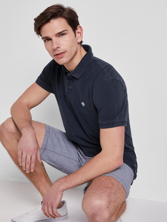 denim blue polo shirt