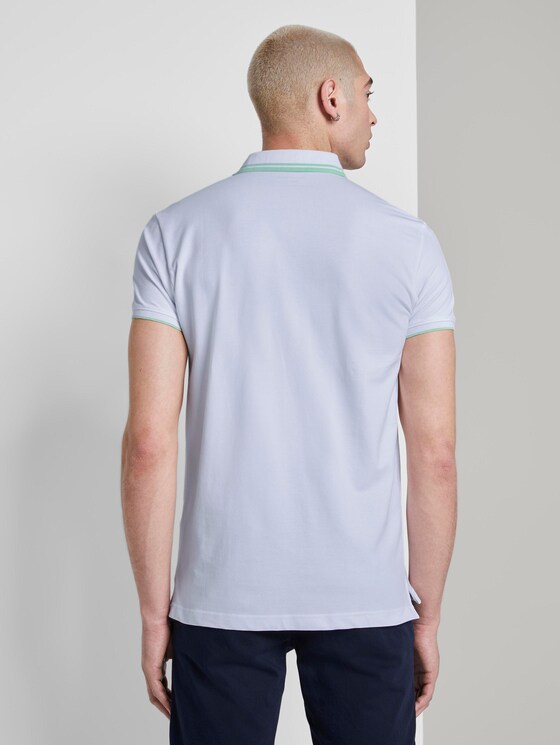 Poloshirt mit Kontraststreifen - Männer - White Poloshirt mit Kontraststreifen - Männer - White - 2 - TOM TAILOR Denim