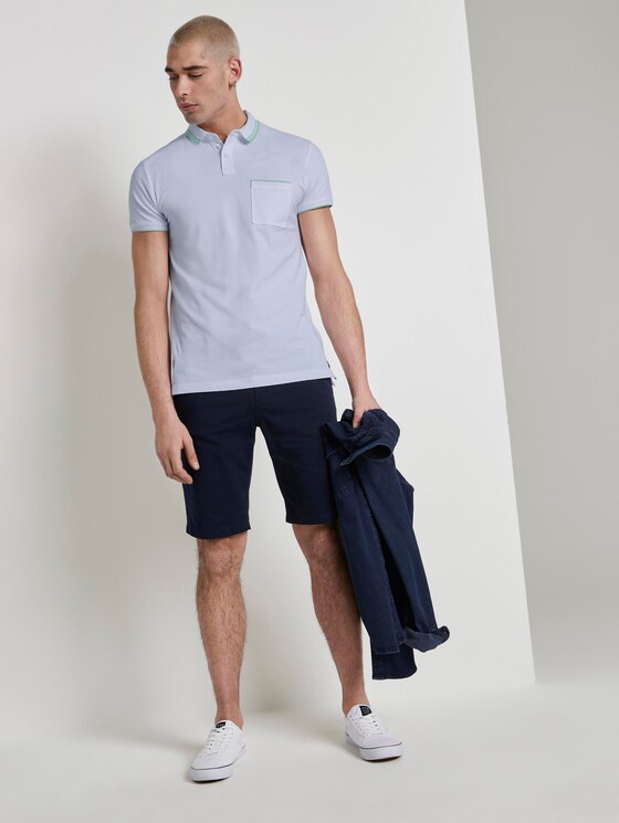 Poloshirt mit Kontraststreifen - Männer - White Poloshirt mit Kontraststreifen - Männer - White - 3 - TOM TAILOR Denim