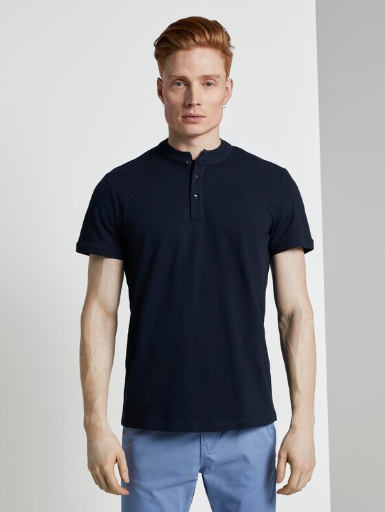 Henley T-Shirt - Männer - Sky Captain Blue Henley T-Shirt - Männer - Sky Captain Blue - 1 - TOM TAILOR Denim
