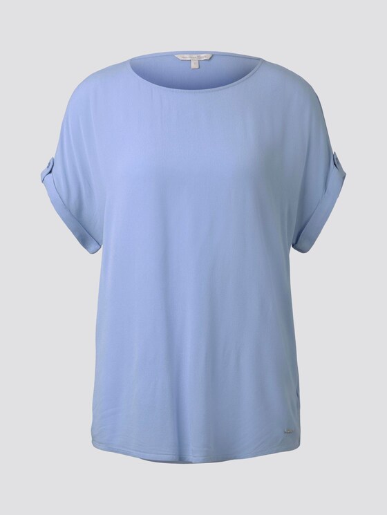 Blusenshirt mit Turn-Ups - Frauen - fresh light blue Blusenshirt mit Turn-Ups - Frauen - fresh light blue - 7 - TOM TAILOR Denim