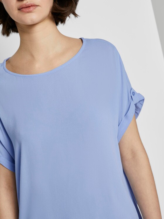 Blusenshirt mit Turn-Ups - Frauen - fresh light blue Blusenshirt mit Turn-Ups - Frauen - fresh light blue - 9 - TOM TAILOR Denim