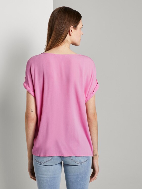 Blusenshirt mit Turn-Ups - Frauen - bright pink Blusenshirt mit Turn-Ups - Frauen - bright pink - 2 - TOM TAILOR Denim