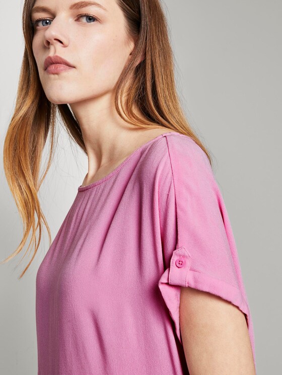 Blusenshirt mit Turn-Ups - Frauen - bright pink Blusenshirt mit Turn-Ups - Frauen - bright pink - 9 - TOM TAILOR Denim