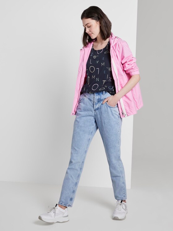 Blusenshirt mit Turn-Ups - Frauen - navy letter print Blusenshirt mit Turn-Ups - Frauen - navy letter print - 3 - TOM TAILOR Denim