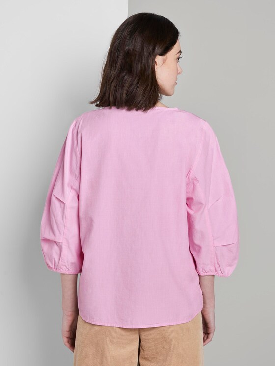 Bluse mit Ballonärmeln - Frauen - bright pink chambray Bluse mit Ballonärmeln - Frauen - bright pink chambray - 2 - TOM TAILOR Denim