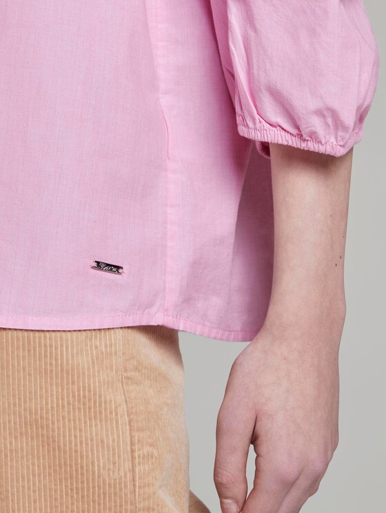 Bluse mit Ballonärmeln - Frauen - bright pink chambray Bluse mit Ballonärmeln - Frauen - bright pink chambray - 9 - TOM TAILOR Denim