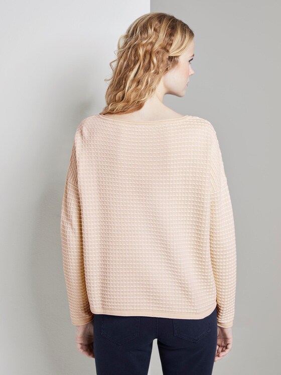 Gepunkteter Strickpullover - Frauen - soft vanilla Gepunkteter Strickpullover - Frauen - soft vanilla - 2 - TOM TAILOR