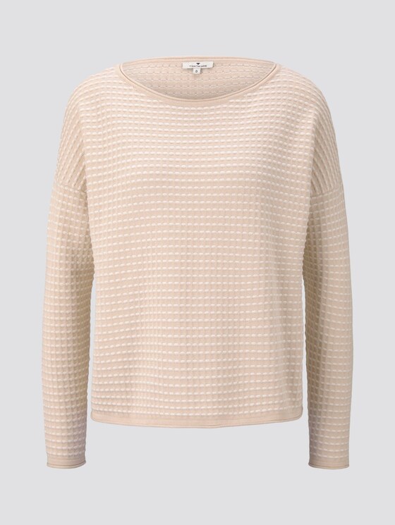 Gepunkteter Strickpullover - Frauen - soft vanilla Gepunkteter Strickpullover - Frauen - soft vanilla - 7 - TOM TAILOR