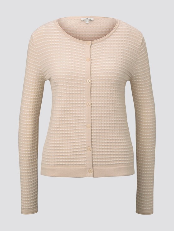 Gepunkteter Cardigan - Frauen - soft vanilla Gepunkteter Cardigan - Frauen - soft vanilla - 7 - TOM TAILOR