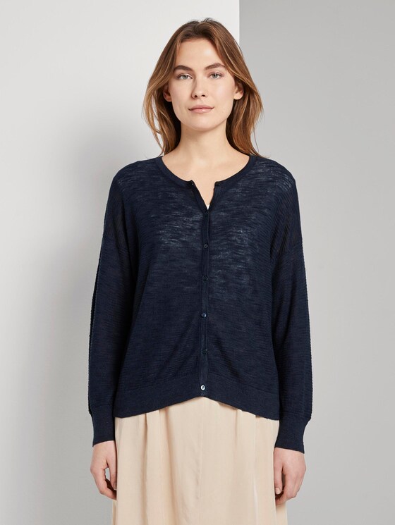 Lockerer Cardigan - Frauen - Sky Captain Blue Lockerer Cardigan - Frauen - Sky Captain Blue - 1 - TOM TAILOR