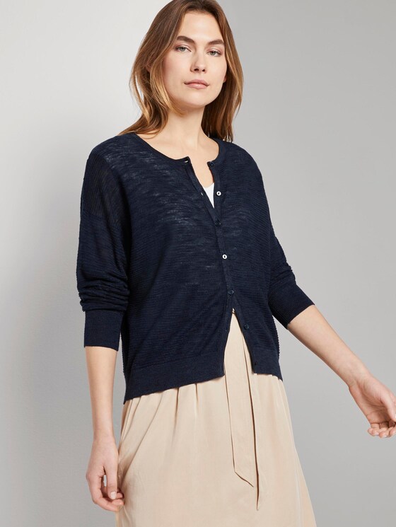 Lockerer Cardigan - Frauen - Sky Captain Blue Lockerer Cardigan - Frauen - Sky Captain Blue - 5 - TOM TAILOR