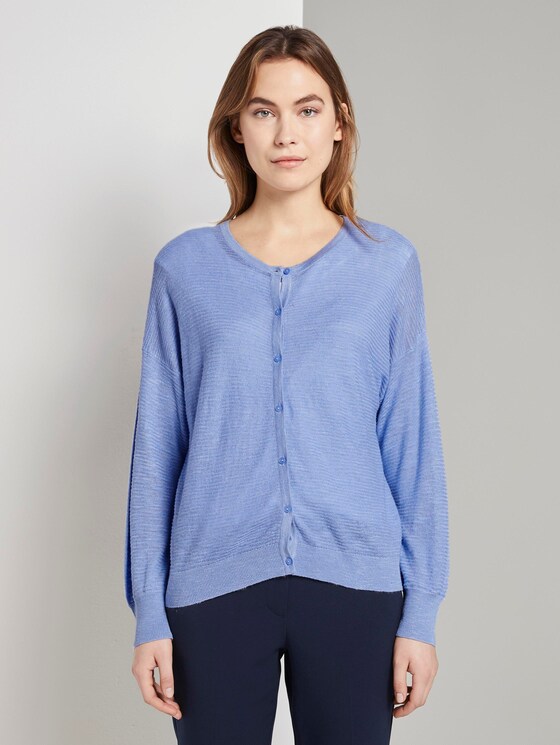 Lockerer Cardigan - Frauen - Parisienne Blue Lockerer Cardigan - Frauen - Parisienne Blue - 1 - TOM TAILOR