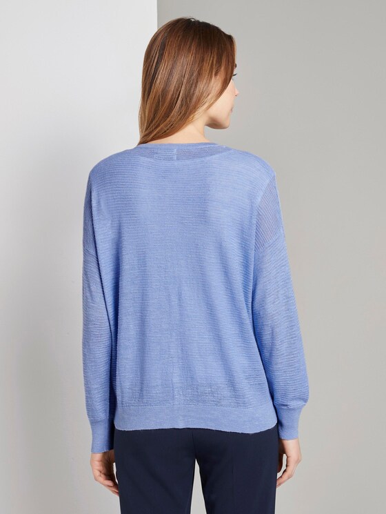 Lockerer Cardigan - Frauen - Parisienne Blue Lockerer Cardigan - Frauen - Parisienne Blue - 2 - TOM TAILOR