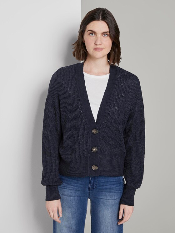 Cardigan mit Ballon-Ärmeln - Frauen - Sky Captain Blue Cardigan mit Ballon-Ärmeln - Frauen - Sky Captain Blue - 1 - TOM TAILOR
