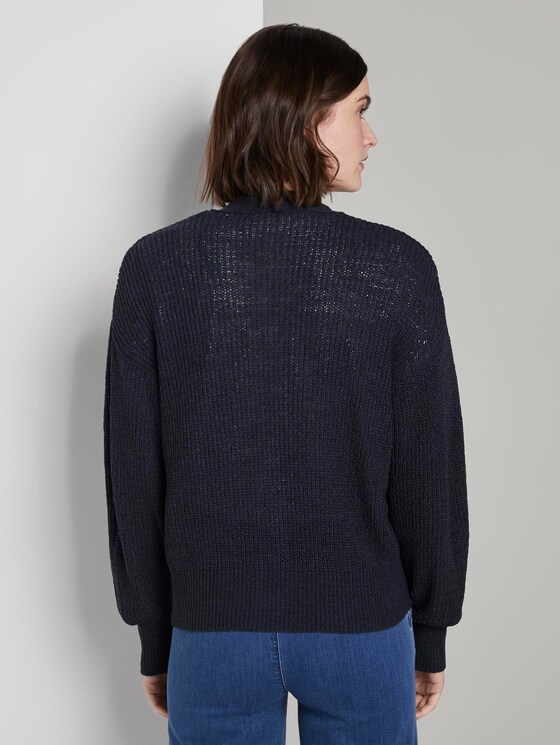Cardigan mit Ballon-Ärmeln - Frauen - Sky Captain Blue Cardigan mit Ballon-Ärmeln - Frauen - Sky Captain Blue - 2 - TOM TAILOR