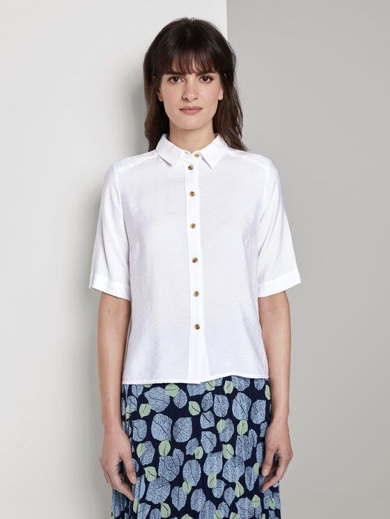 Schlichtes Blusenshirt - Frauen - White Schlichtes Blusenshirt - Frauen - White - 1 - Mine to five