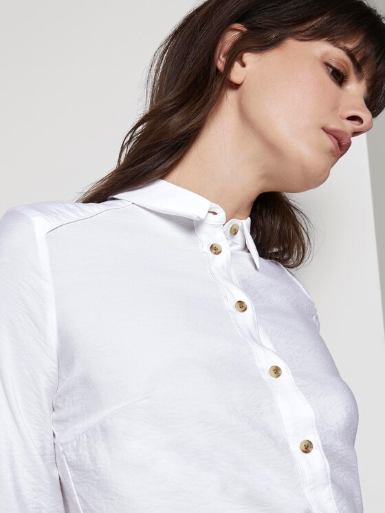 Schlichtes Blusenshirt - Frauen - White Schlichtes Blusenshirt - Frauen - White - 9 - Mine to five