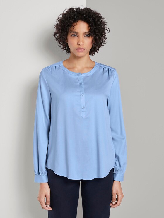 Fließende Bluse - Frauen - Soft Charming Blue Fließende Bluse - Frauen - Soft Charming Blue - 1 - Mine to five