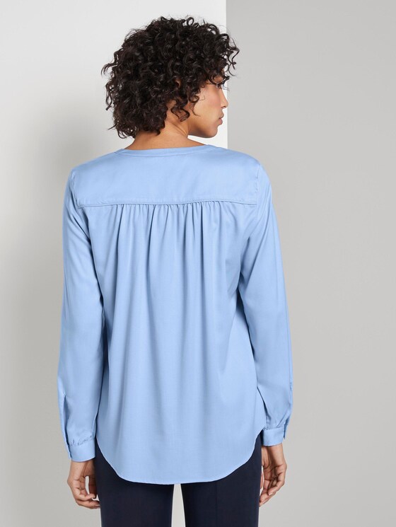 Fließende Bluse - Frauen - Soft Charming Blue Fließende Bluse - Frauen - Soft Charming Blue - 2 - Mine to five