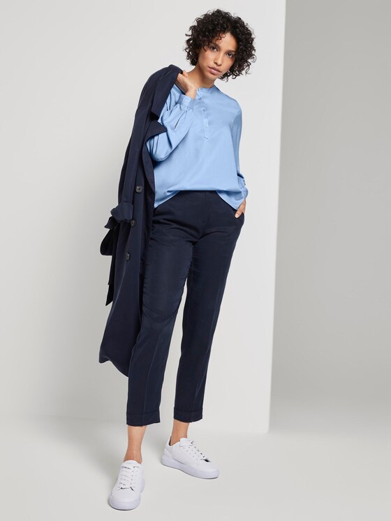 Fließende Bluse - Frauen - Soft Charming Blue Fließende Bluse - Frauen - Soft Charming Blue - 3 - Mine to five