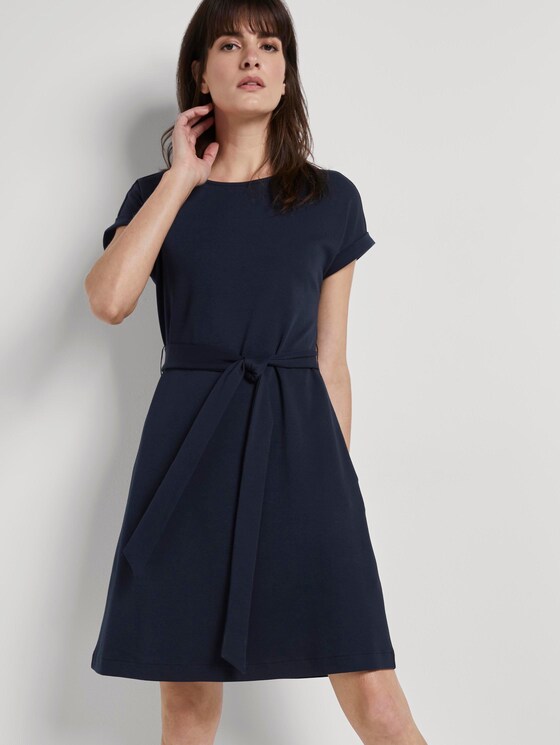 Kleid mit Bindegürtel - Frauen - Sky Captain Blue Kleid mit Bindegürtel - Frauen - Sky Captain Blue - 5 - Mine to five