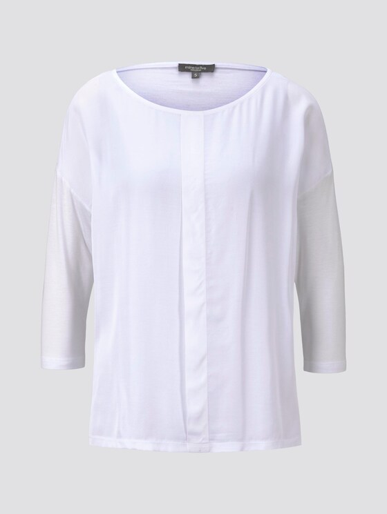 3/4 Arm Shirt mit Falte - Frauen - White 3/4 Arm Shirt mit Falte - Frauen - White - 7 - Mine to five