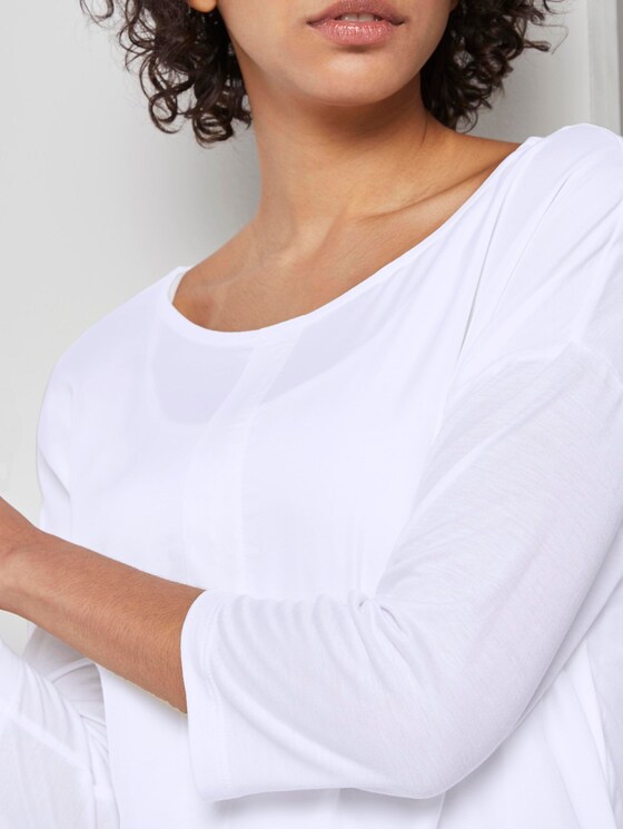 3/4 Arm Shirt mit Falte - Frauen - White 3/4 Arm Shirt mit Falte - Frauen - White - 9 - Mine to five