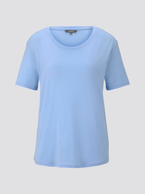 Schlichtes T-Shirt aus Lyocell - Frauen - Soft Charming Blue Schlichtes T-Shirt aus Lyocell - Frauen - Soft Charming Blue - 7 - Mine to five