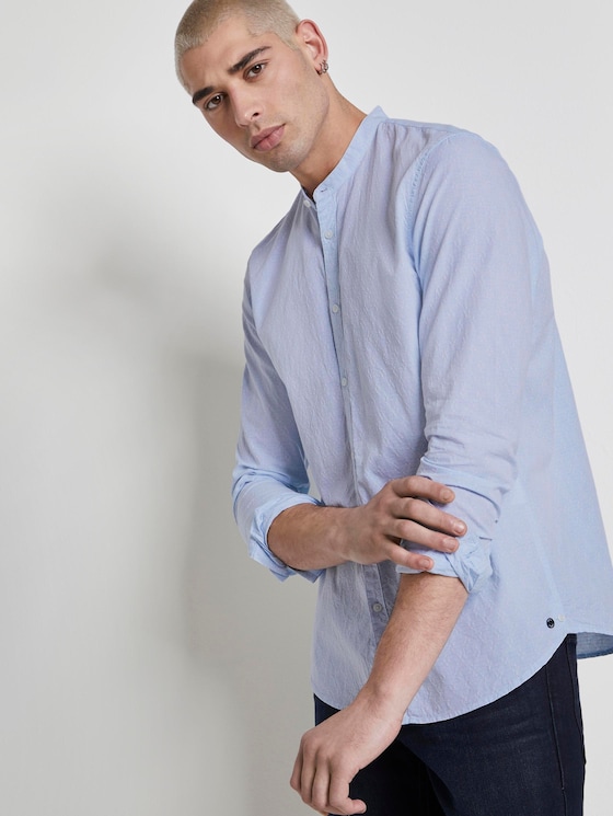 Strukturiertes Hemd - Männer - sky blue dobby structure Strukturiertes Hemd - Männer - sky blue dobby structure - 5 - TOM TAILOR Denim