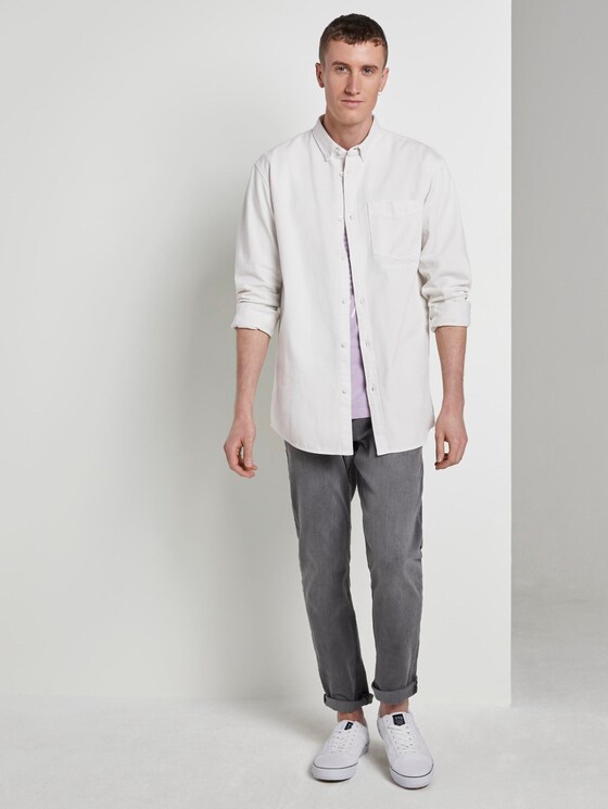 Hemd mit Brusttasche - Männer - Washed White Hemd mit Brusttasche - Männer - Washed White - 3 - TOM TAILOR Denim
