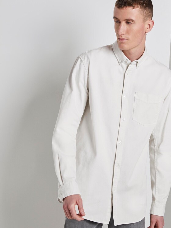 Hemd mit Brusttasche - Männer - Washed White Hemd mit Brusttasche - Männer - Washed White - 5 - TOM TAILOR Denim