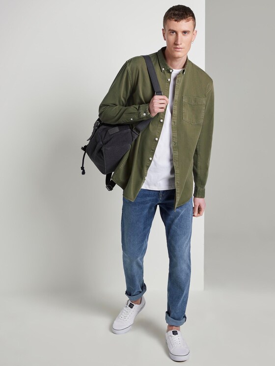 Hemd mit Brusttasche - Männer - faded moss green Hemd mit Brusttasche - Männer - faded moss green - 3 - TOM TAILOR Denim