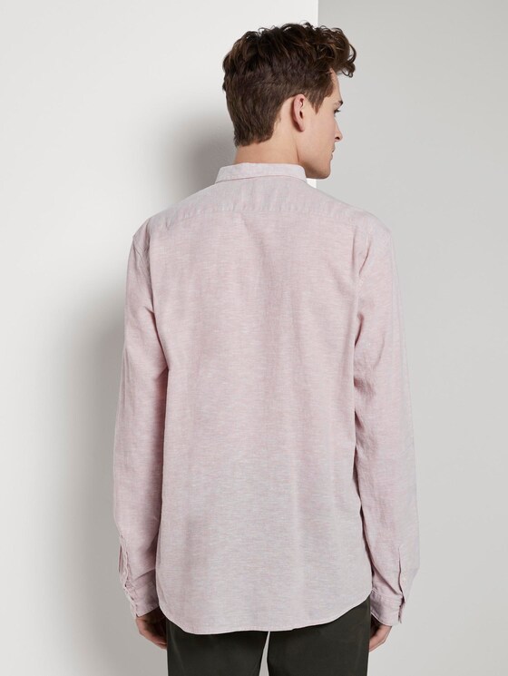 Strukturiertes Hemd aus Leinengemisch - Männer - Fog Beige Strukturiertes Hemd aus Leinengemisch - Männer - Fog Beige - 2 - TOM TAILOR Denim