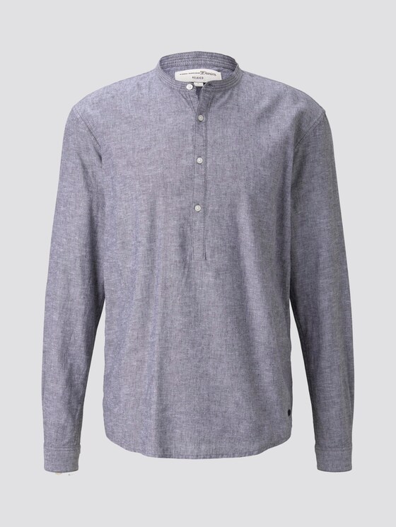 Hemd mit halber Knopfleiste - Männer - Black Hemd mit halber Knopfleiste - Männer - Black - 7 - TOM TAILOR Denim
