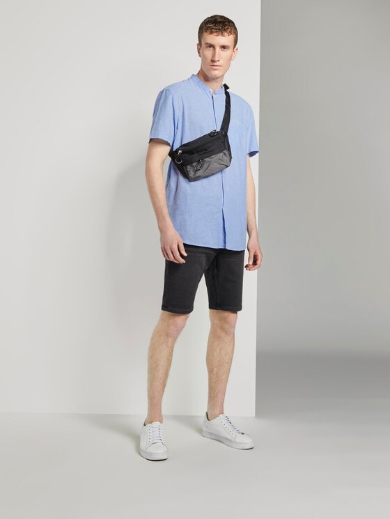 Kurzarmhemd mit Mao-Kragen aus Leinengemisch - Männer - Light Blue Kurzarmhemd mit Mao-Kragen aus Leinengemisch - Männer - Light Blue - 3 - TOM TAILOR Denim