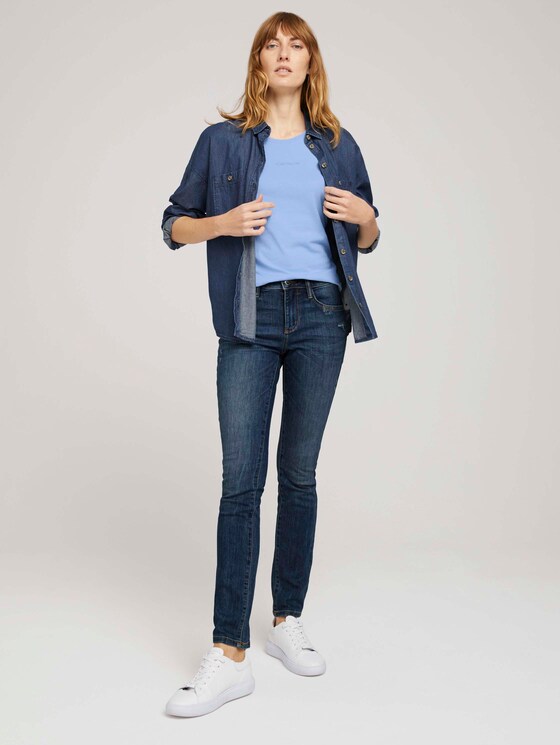 T-Shirt mit Bio-Baumwolle - Frauen - stonington blue T-Shirt mit Bio-Baumwolle - Frauen - stonington blue - 3 - TOM TAILOR