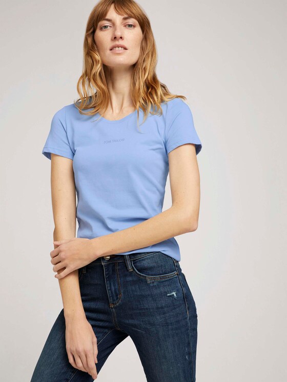 T-Shirt mit Bio-Baumwolle - Frauen - stonington blue T-Shirt mit Bio-Baumwolle - Frauen - stonington blue - 5 - TOM TAILOR