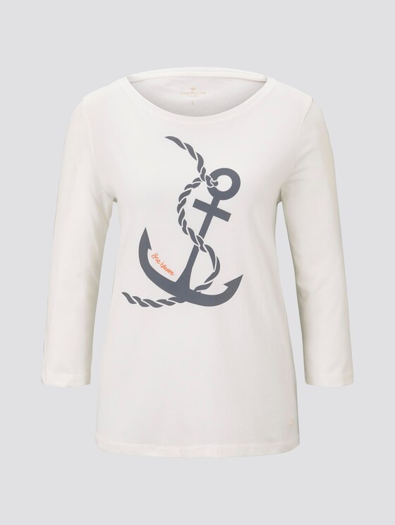 Maritimes Langarmshirt - Frauen - Whisper White Maritimes Langarmshirt - Frauen - Whisper White - 7 - TOM TAILOR
