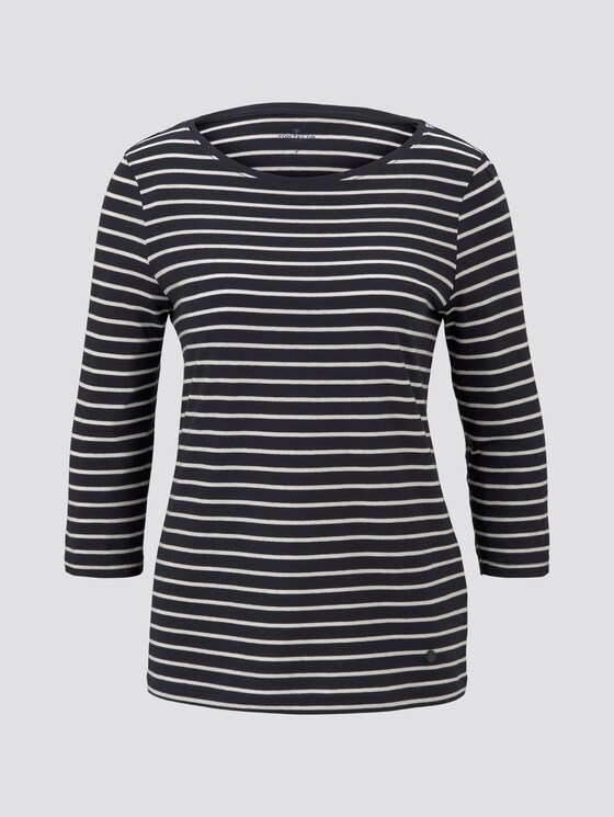 Maritimes Langarmshirt - Frauen - navy white stripe design Maritimes Langarmshirt - Frauen - navy white stripe design - 7 - TOM TAILOR