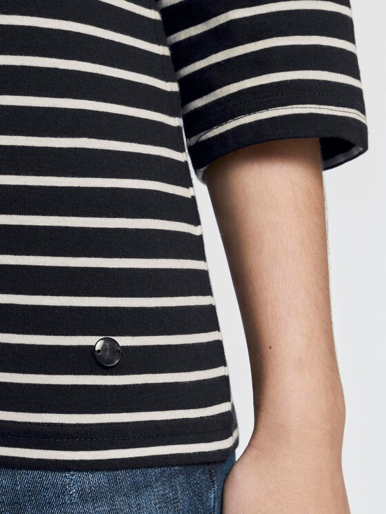 Maritimes Langarmshirt - Frauen - navy white stripe design Maritimes Langarmshirt - Frauen - navy white stripe design - 9 - TOM TAILOR
