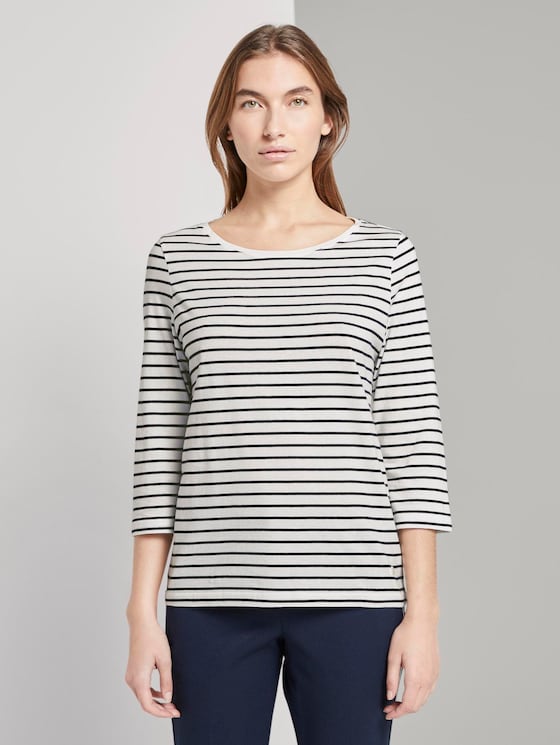 Maritimes Langarmshirt - Frauen - white stripe design Maritimes Langarmshirt - Frauen - white stripe design - 1 - TOM TAILOR