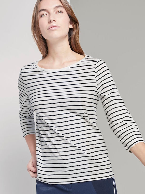 Maritimes Langarmshirt - Frauen - white stripe design Maritimes Langarmshirt - Frauen - white stripe design - 5 - TOM TAILOR