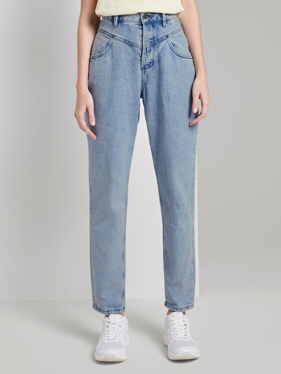 Nena & Larissa: Mom-Jeans im Washed-Look - Frauen - random bleached blue denim Nena & Larissa: Mom-Jeans im Washed-Look - Frauen - random bleached blue denim - 1 - TOM TAILOR Denim