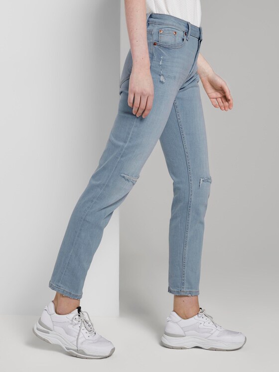 Liva Boyfriend-Jeans mit Rissen - Frauen - Destroyed Light Stone Blue Den Liva Boyfriend-Jeans mit Rissen - Frauen - Destroyed Light Stone Blue Den - 11 - TOM TAILOR Denim