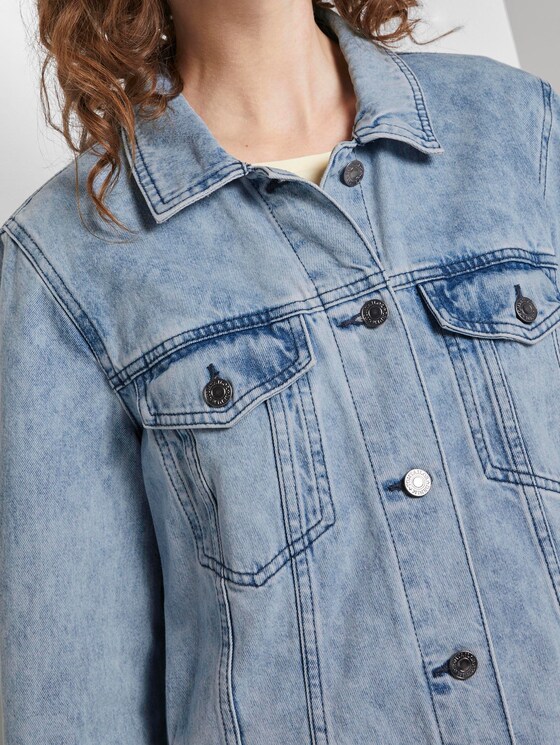 Nena & Larissa: Jeansjacke im Pastell-Washed-Look - Frauen - random bleached blue denim Nena & Larissa: Jeansjacke im Pastell-Washed-Look - Frauen - random bleached blue denim - 9 - TOM TAILOR Denim