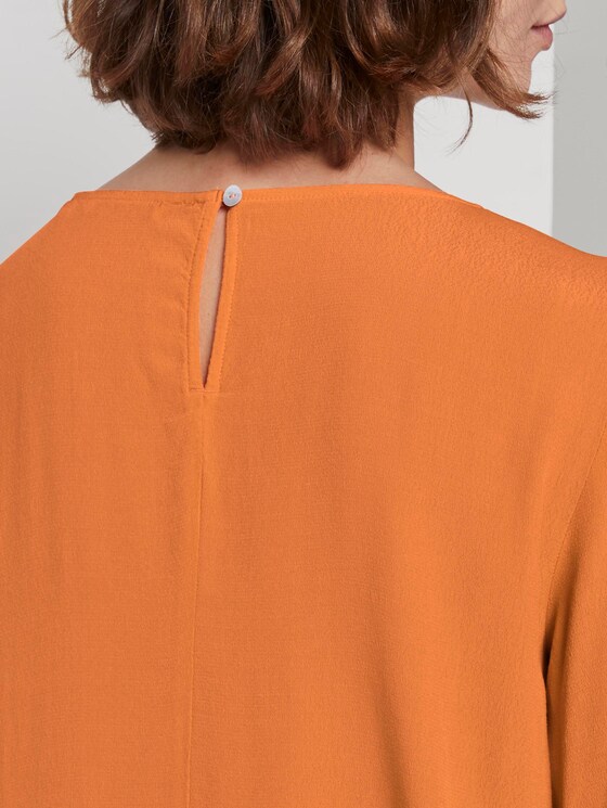 elegantes T-Shirt aus Crêpe - Frauen - fruity melon orange elegantes T-Shirt aus Crêpe - Frauen - fruity melon orange - 10 - TOM TAILOR