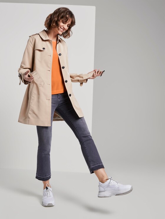 elegantes T-Shirt aus Crêpe - Frauen - fruity melon orange elegantes T-Shirt aus Crêpe - Frauen - fruity melon orange - 3 - TOM TAILOR