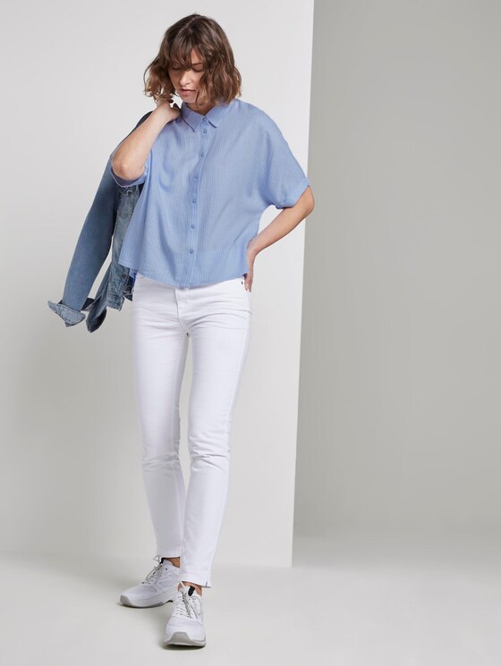 Loose striped shirt blouse - Women - blue white vertical stripe Loose striped shirt blouse - Women - blue white vertical stripe - 3 - TOM TAILOR